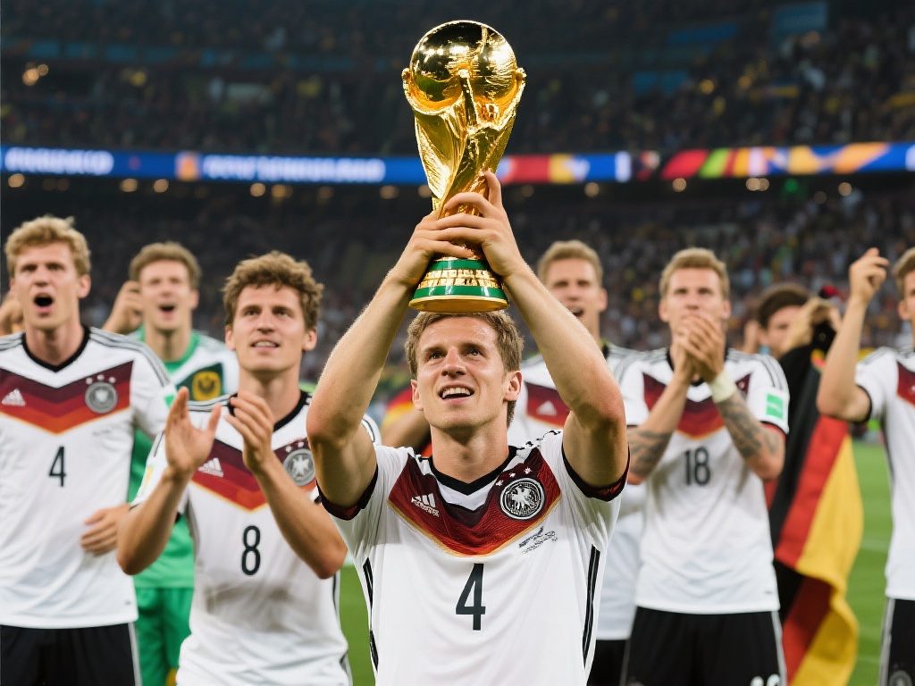在国际足球舞台上，德国队一直是一支不可忽
