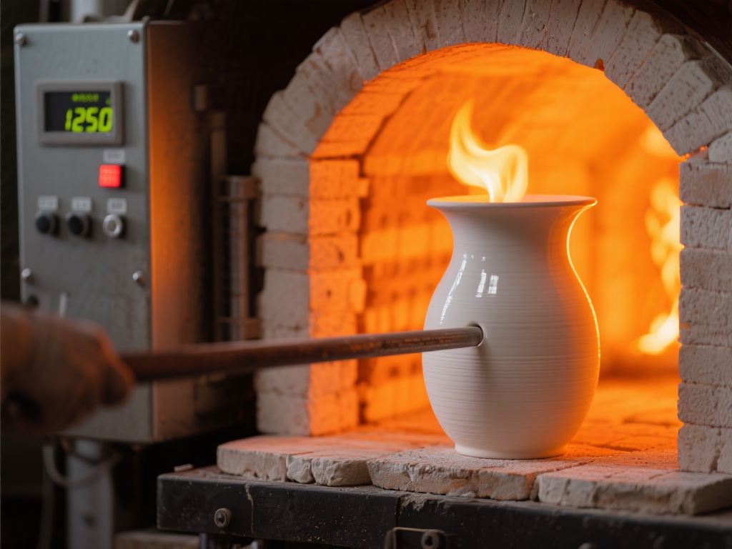 英伦匠心:解读英式陶瓷的工艺传承与历史魅力 高温烧制过程:典型的烧制温度高达1250